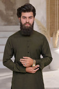 Dark Brown Kurta Shalwar by Al Deebaj
