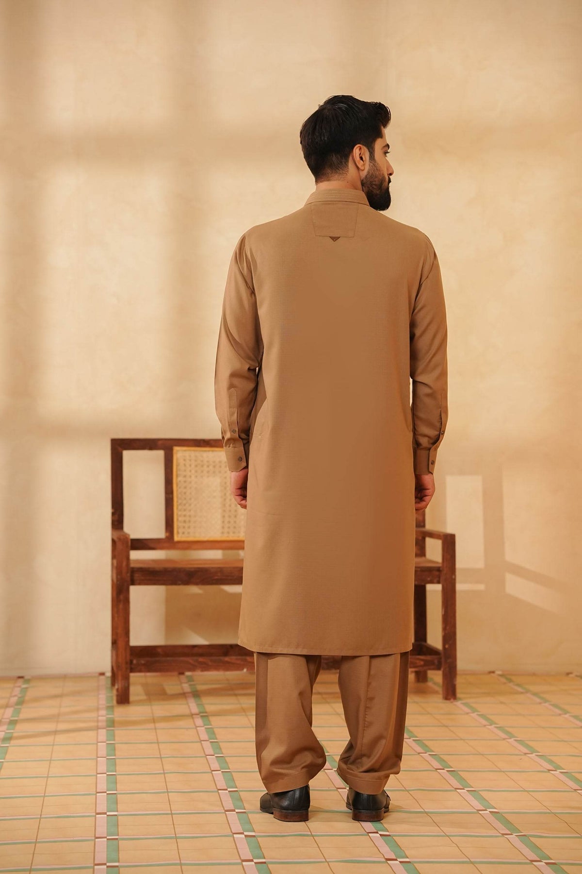 Brown Design Kurta Shalwar by Al Deebaj, photo 4