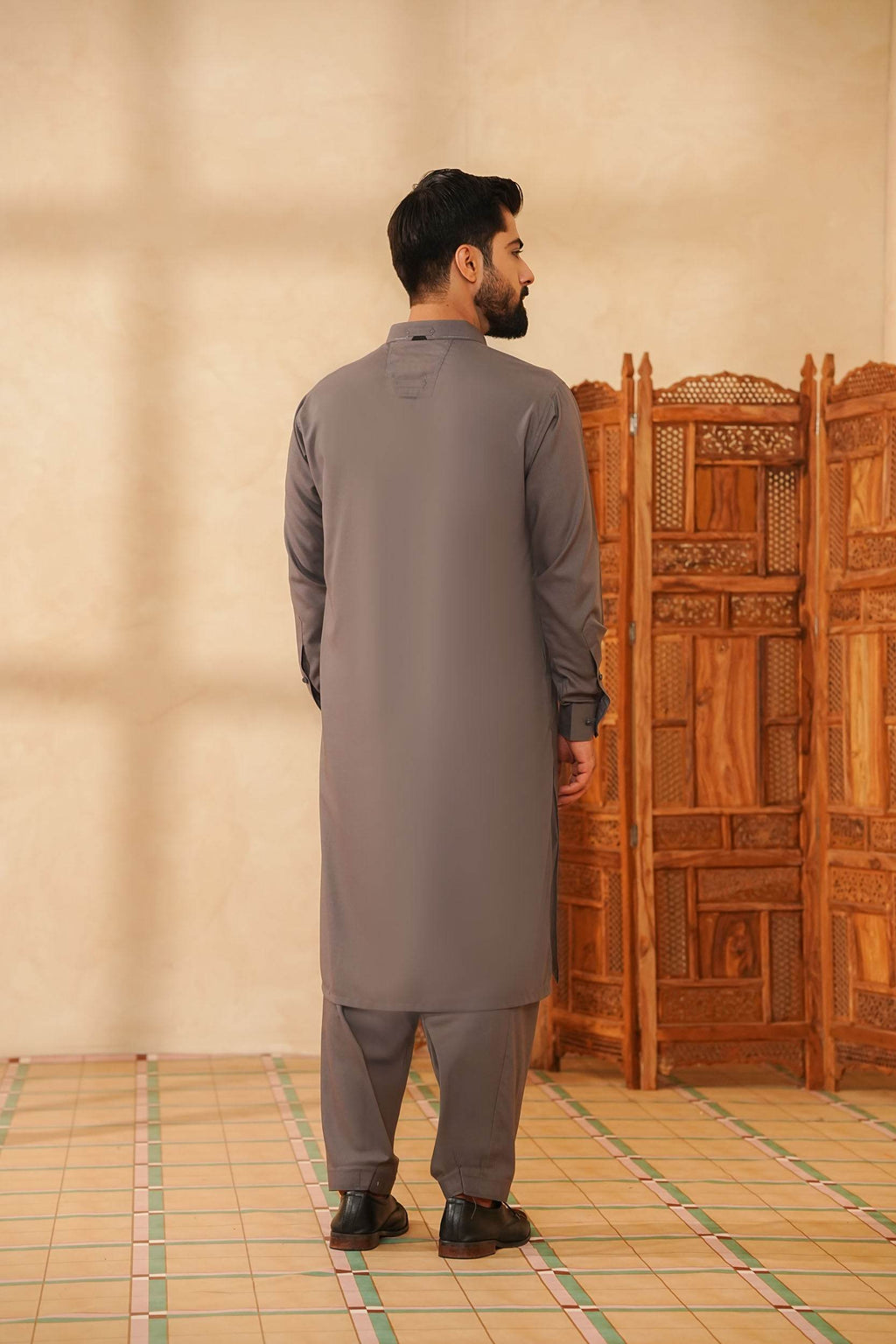 Grey Design Kurta Shalwar by Al Deebaj, photo 5