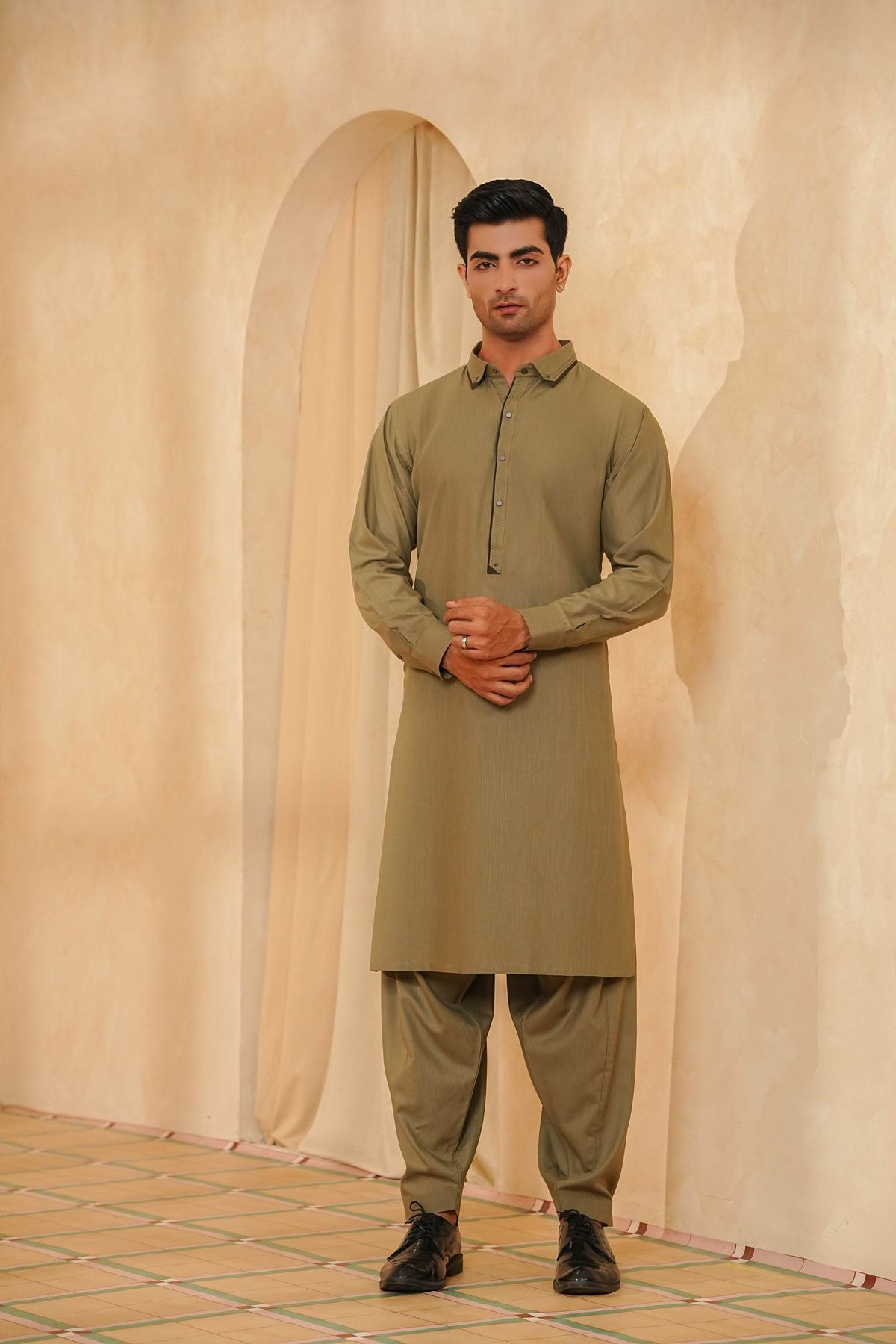 Green Design Kurta Shalwar by Al Deebaj