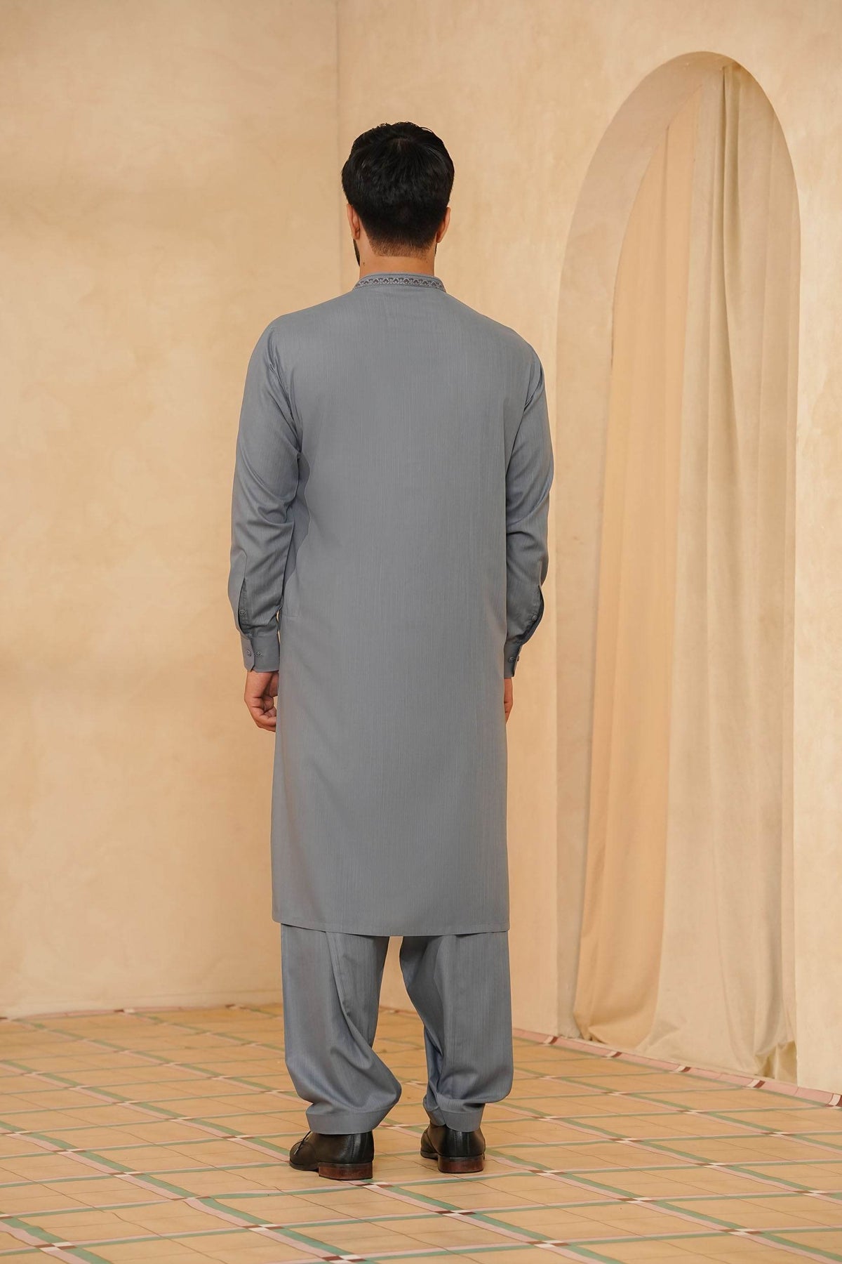 Grey Design Kurta Shalwar by Al Deebaj, photo 5
