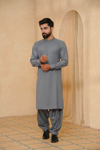 Grey Design Kurta Shalwar by Al Deebaj
