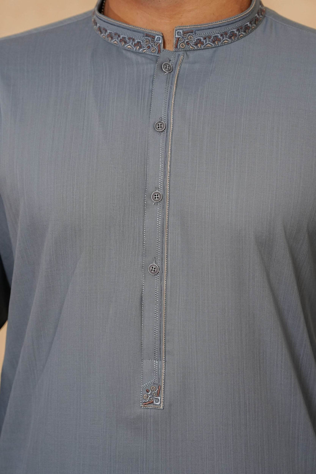 Grey Design Kurta Shalwar by Al Deebaj, photo 3