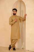 Fawn Design Kurta Shalwar by Al Deebaj