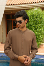 Light Brown Design Kurta Shalwar by Al Deebaj, photo 2