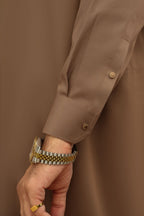 Light Brown Design Kurta Shalwar by Al Deebaj, photo 4