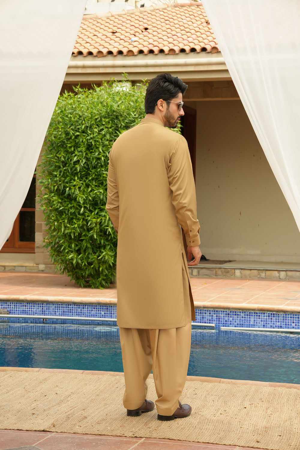 Fawn Design Kurta Shalwar by Al Deebaj, photo 5