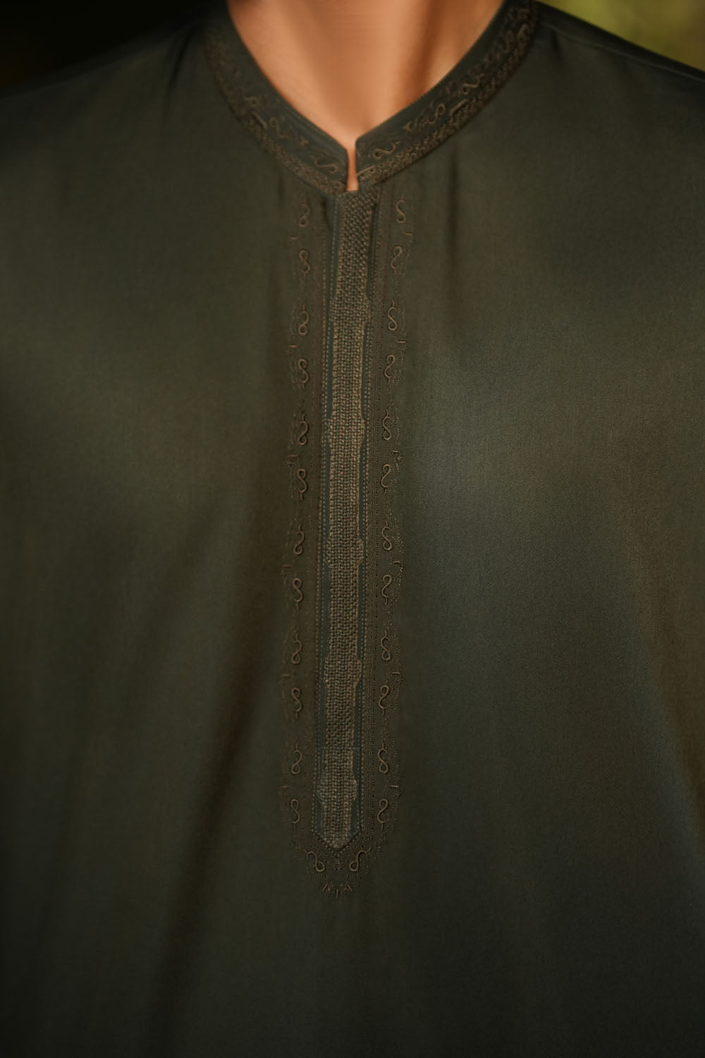 Bottle Green Design Kurta Shalwar by Al Deebaj, photo 3