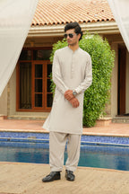 Silver Design Kurta Shalwar by Al Deebaj