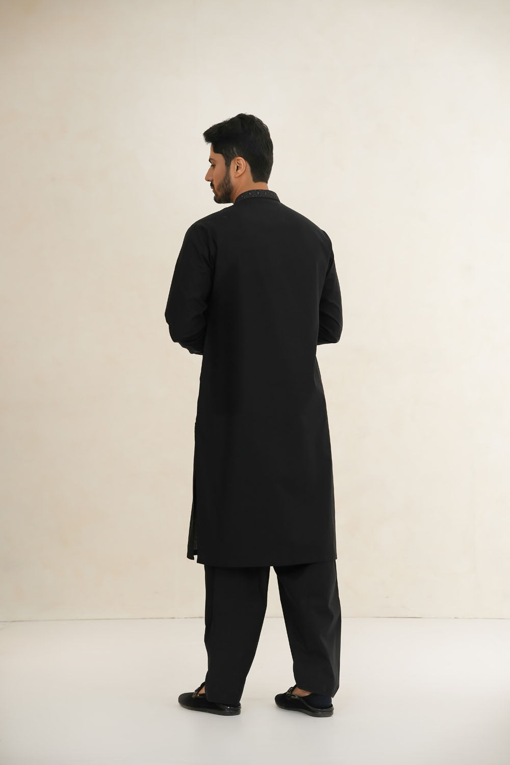 Black Embroidered Kurta Shalwar by Al Deebaj, photo 7