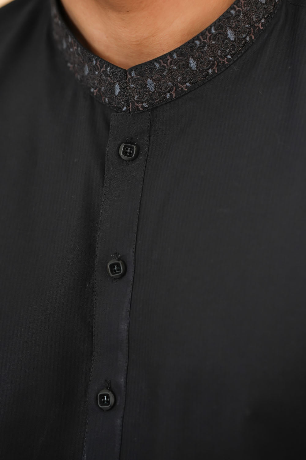 Black Embroidered Kurta Shalwar by Al Deebaj, photo 5