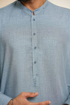 Sky Blue Design Kurta Shalwar by Al Deebaj, photo 2