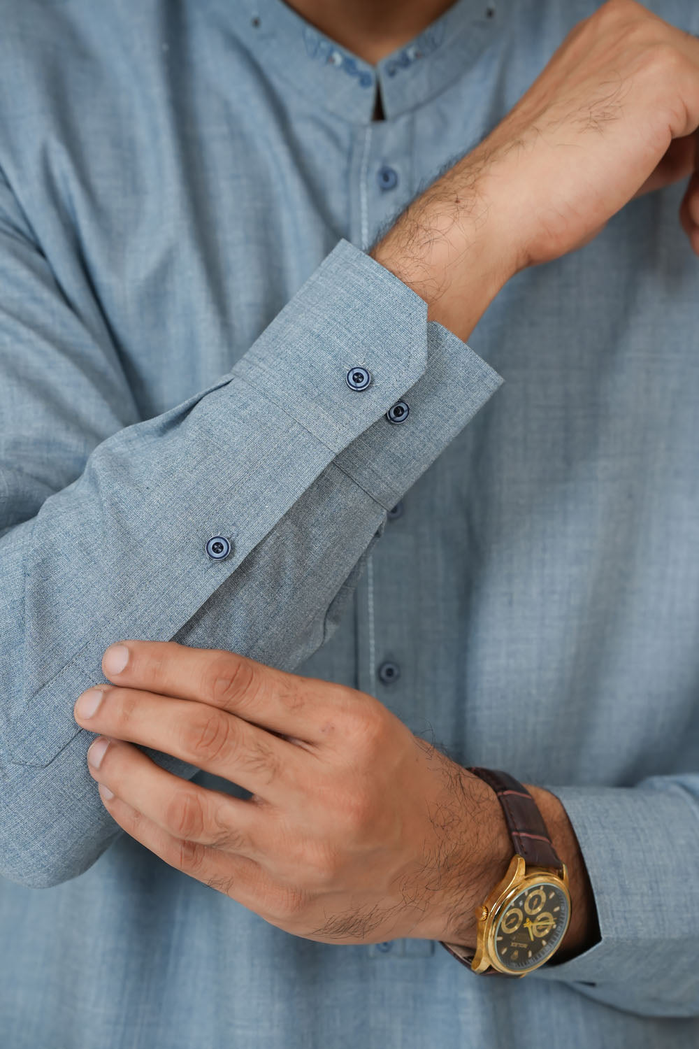 Sky Blue Design Kurta Shalwar by Al Deebaj, photo 5