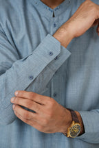 Sky Blue Design Kurta Shalwar by Al Deebaj, photo 5