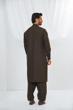 Dark Brown Des Kurta Shalwar by Al Deebaj, photo 4
