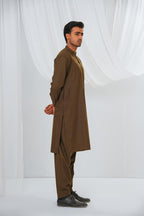 Kai Green Plain Kurta Shalwar by Al Deebaj, photo 5