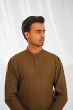 Kai Green Plain Kurta Shalwar by Al Deebaj, photo 4