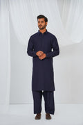 Navy Blue Kurta Shalwar by Al Deebaj