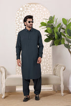 G.Blue Kurta Shalwar by Al Deebaj