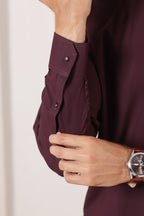 Maroon Kurta Shalwar by Al Deebaj, photo 4