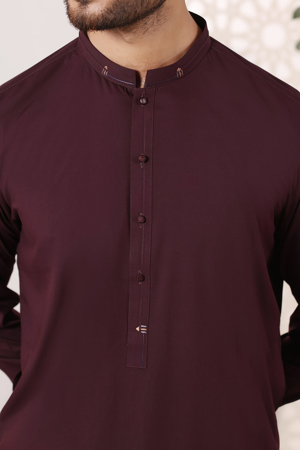 Maroon Kurta Shalwar by Al Deebaj, photo 2