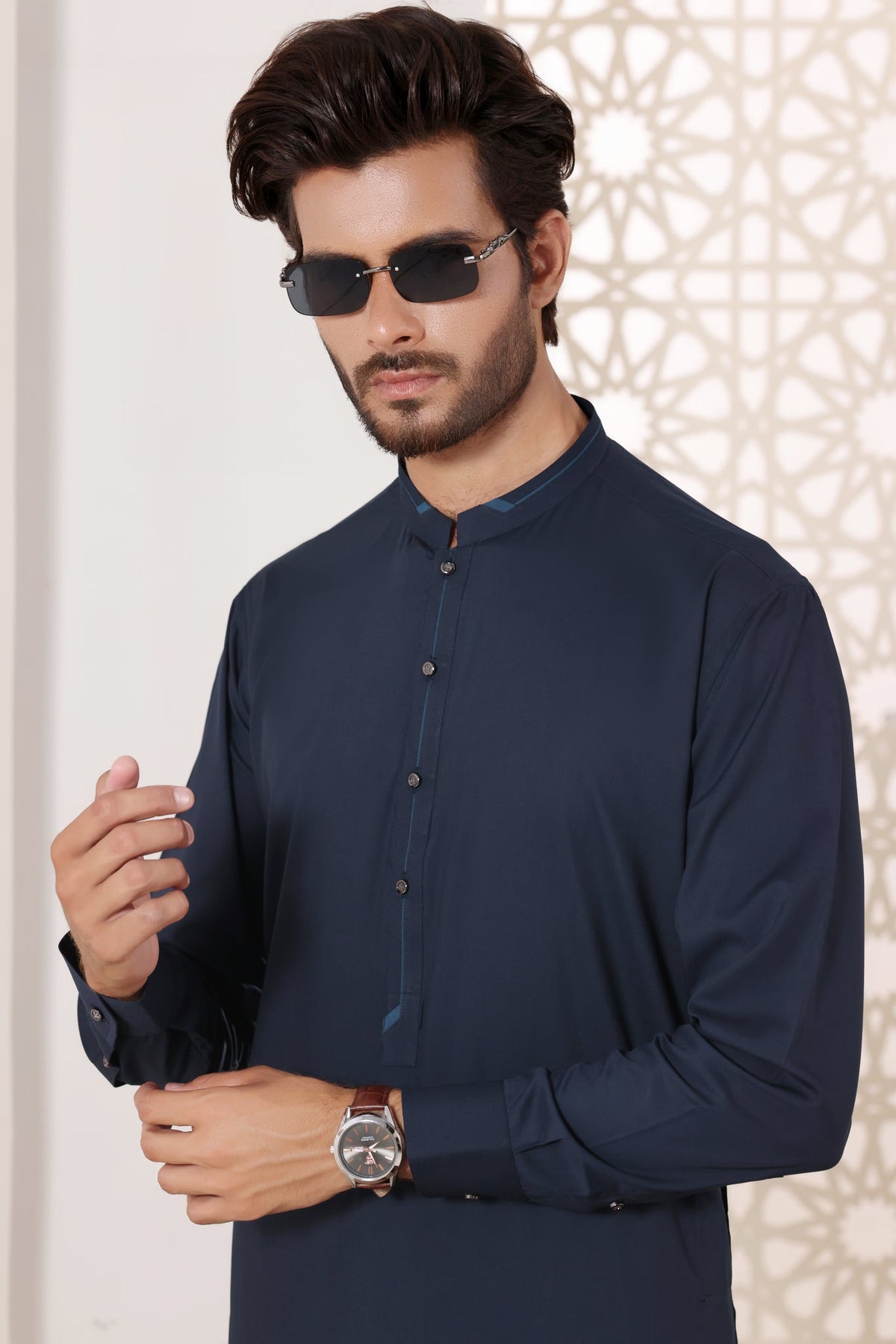 Navy Des Kurta Shalwar by Al Deebaj, photo 2