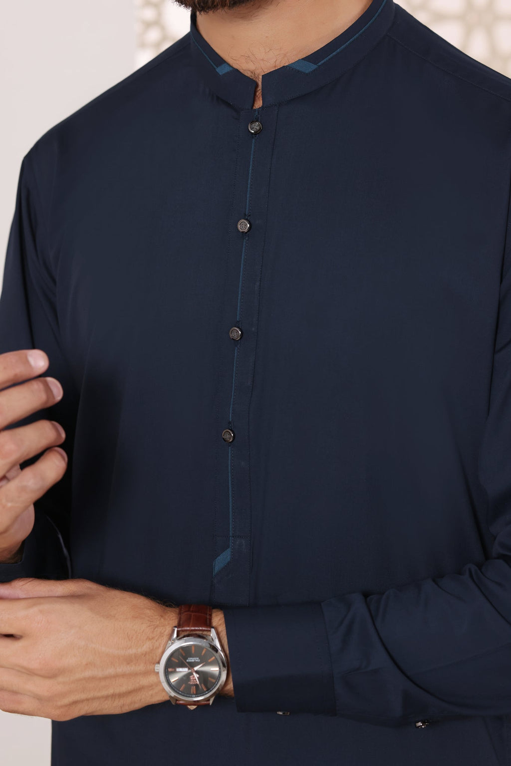 Navy Des Kurta Shalwar by Al Deebaj, photo 3