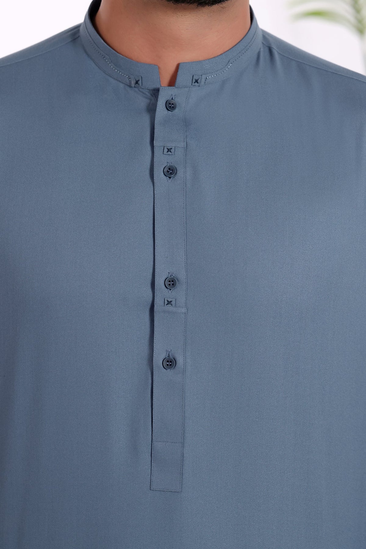 Greyish Blue Des Kurta Shalwar by Al Deebaj, photo 4