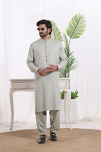 Silver Grey Des Kurta Shalwar by Al Deebaj, photo 3