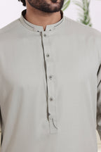 Silver Grey Des Kurta Shalwar by Al Deebaj, photo 2