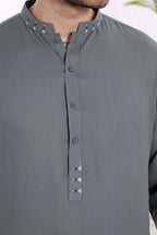 Grey Des Kurta Shalwar by Al Deebaj, photo 5