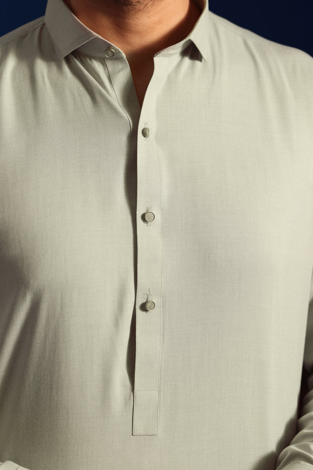 Ash Grey Kurta Shalwar by Al Deebaj, photo 2