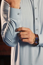 Sky Blue Des Kurta Shalwar by Al Deebaj, photo 4