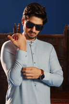Sky Blue Des Kurta Shalwar by Al Deebaj, photo 3