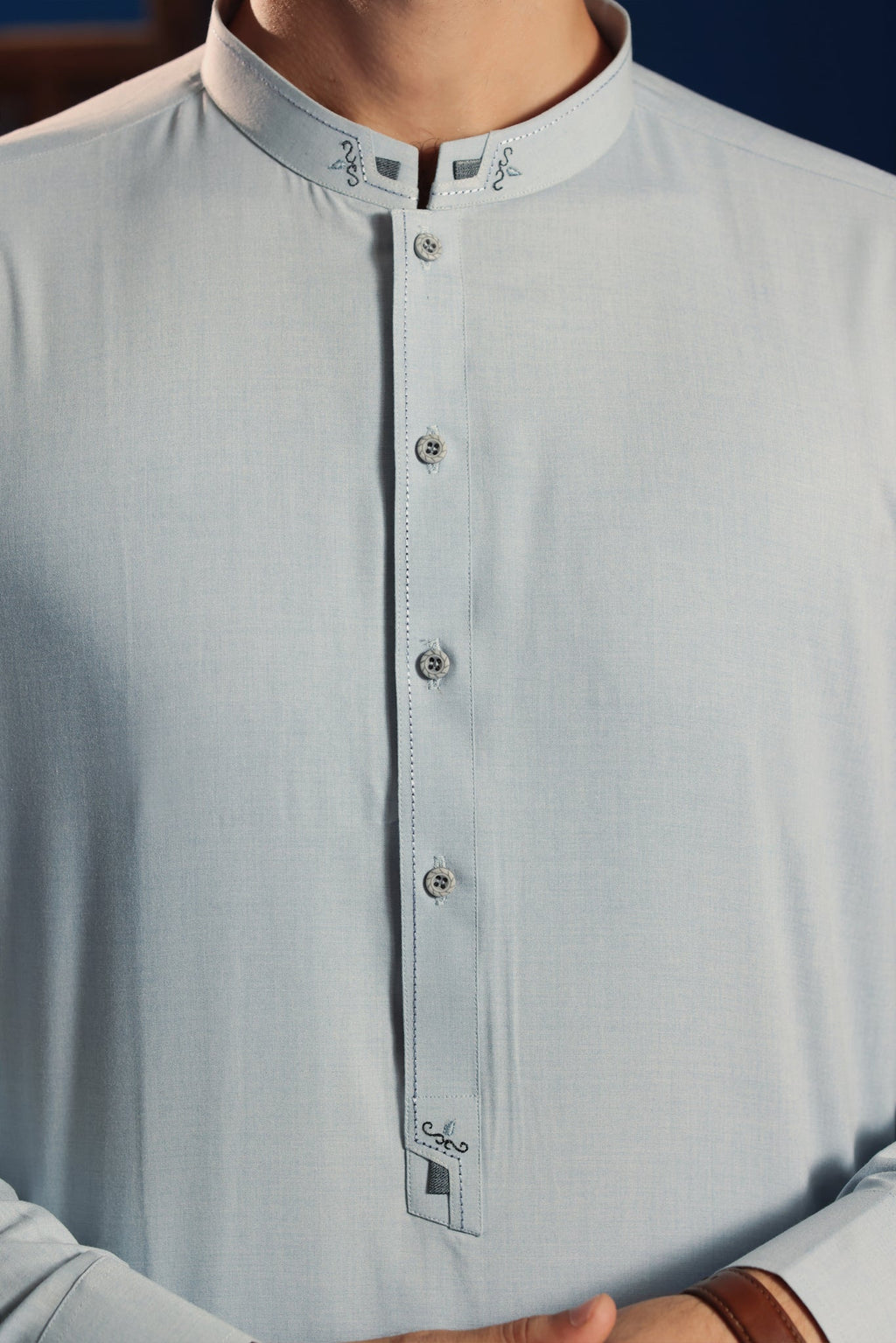 Sky Blue Des Kurta Shalwar by Al Deebaj, photo 2