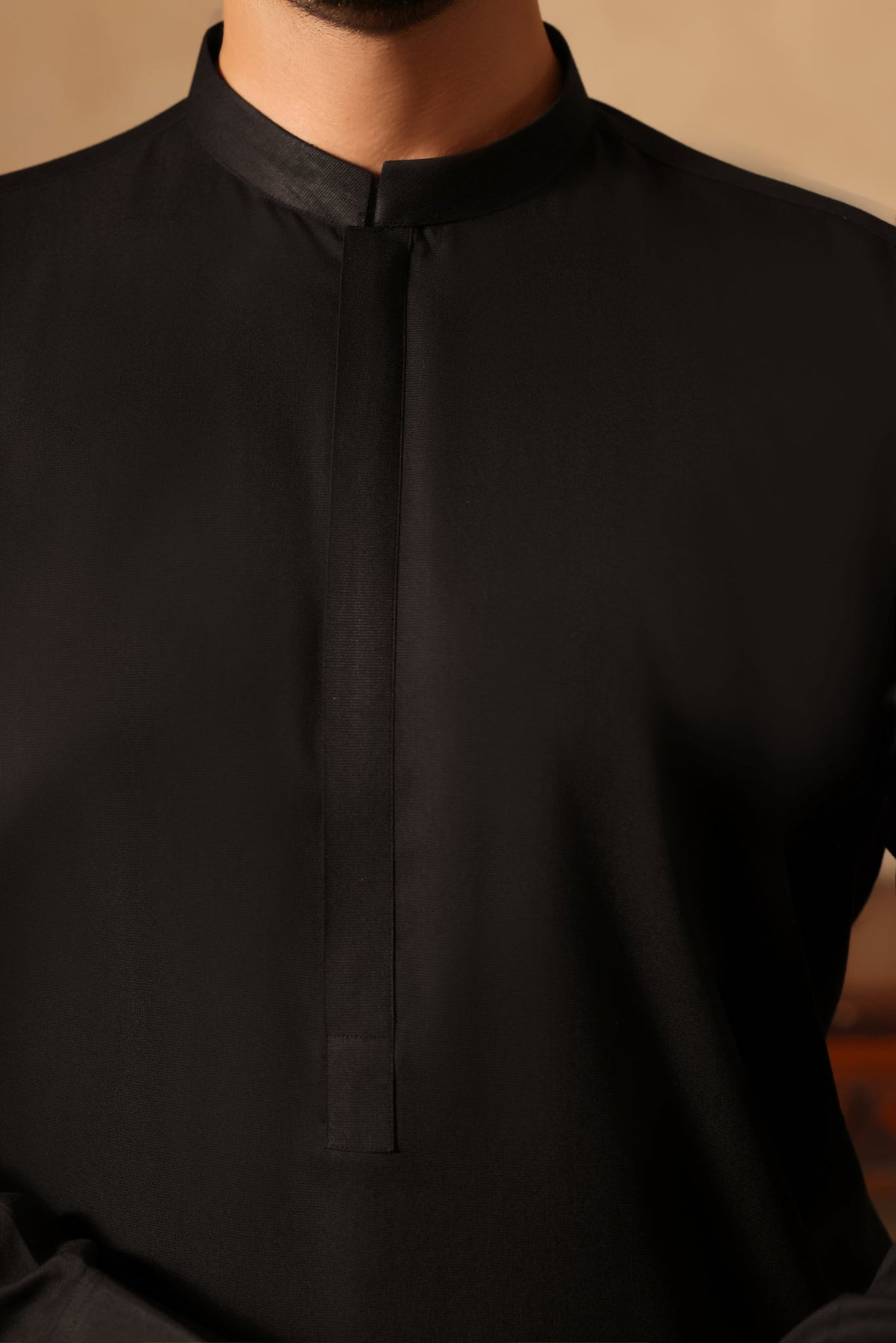 Black Plain Kurta Shalwar by Al Deebaj, photo 3