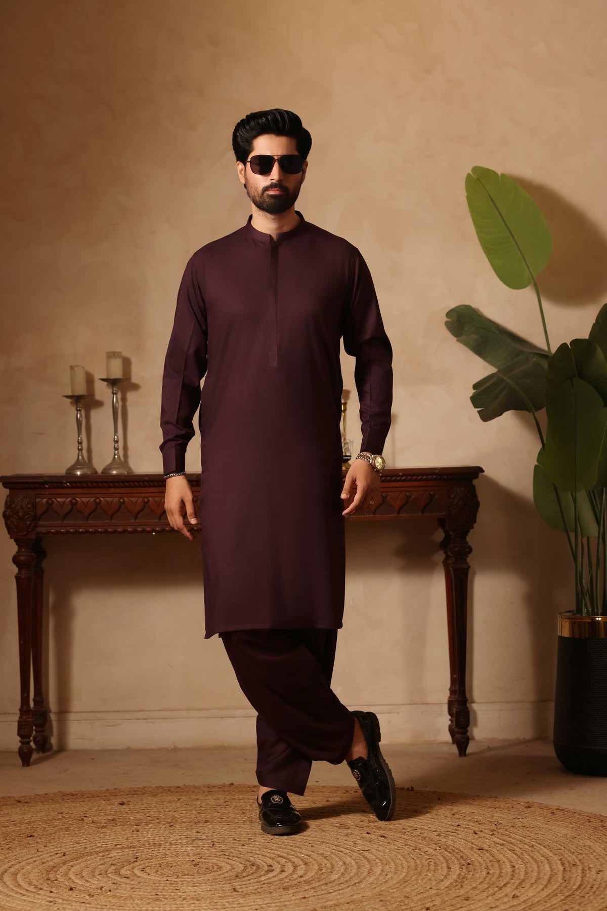 Plain kurta Shalwar by Al Deebaj