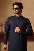 Navy Design Nafees Kurta Shalwar by Al Deebaj, photo 3
