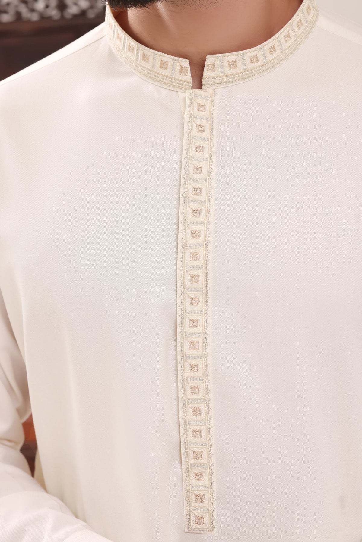 Cream Embroidery Kurta Shalwar by Al Deebaj, photo 2
