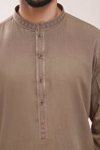Brown Embroidered Kurta Shalwar by Al Deebaj, photo 2