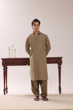 Camel Plain Kurta Shalwar by Al Deebaj, photo 6