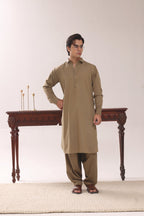 Camel Plain Kurta Shalwar by Al Deebaj, photo 2
