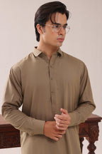 Camel Plain Kurta Shalwar by Al Deebaj, photo 4