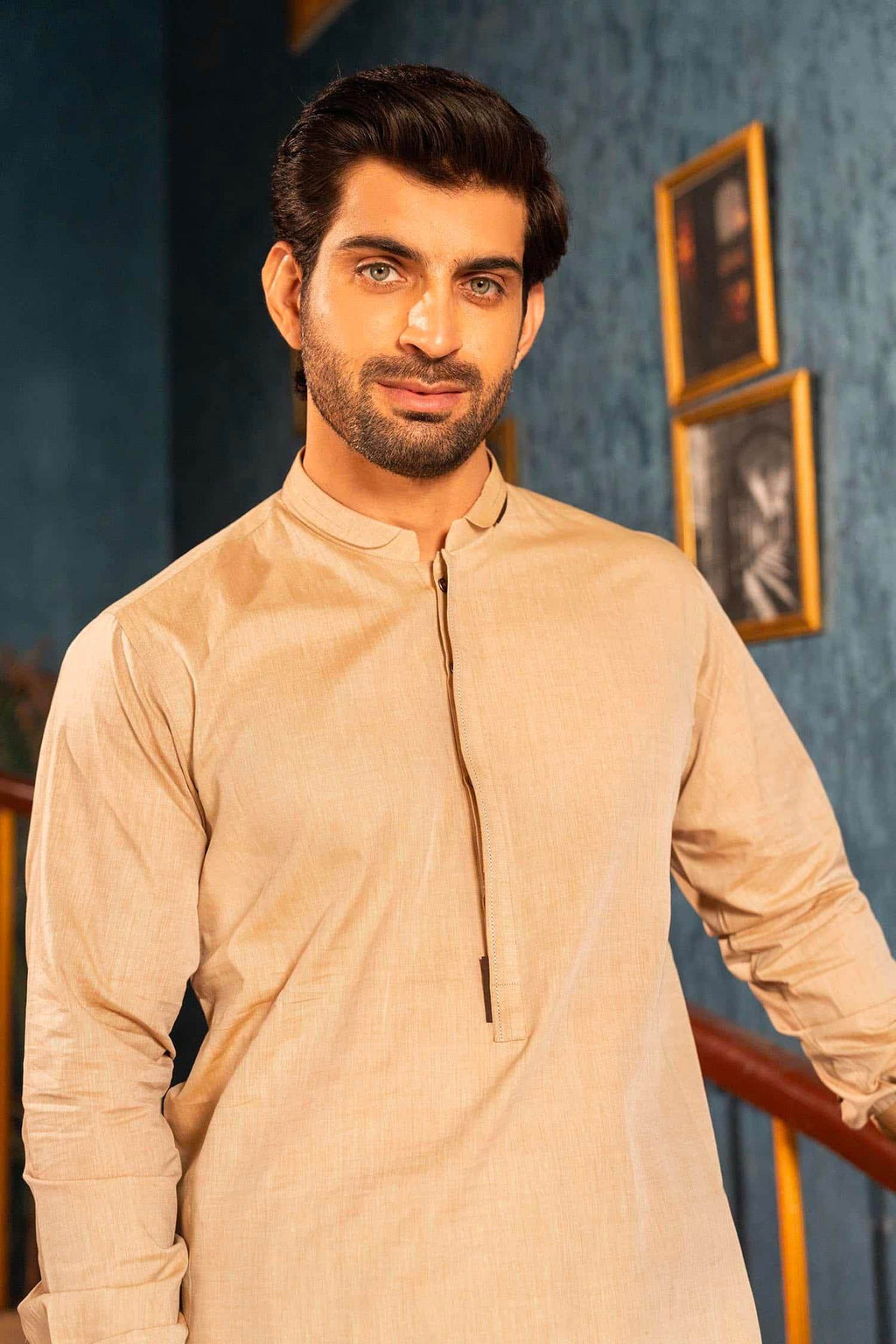 Fawn Shamray Kameez Shalwar by Al Deebaj, photo 3