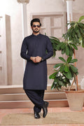 Nayab Navy Blue Kurta Shalwar by Al Deebaj