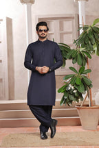 Nayab Navy Blue Kurta Shalwar by Al Deebaj
