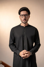Black Plain Kurta Shalwar by Al Deebaj, photo 3