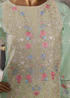 Embroidered Seafoam Green Lawn 3-Piece Stitched Suit by Bin Saeed, photo 6
