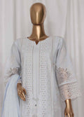 Embroidered Pastel Blue Cotton 3-Piece Stitched Suit by Bin Saeed