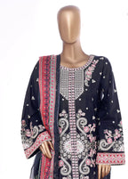 Embroidered Blue Lawn 3-Piece Stitched Suit by Bin Saeed